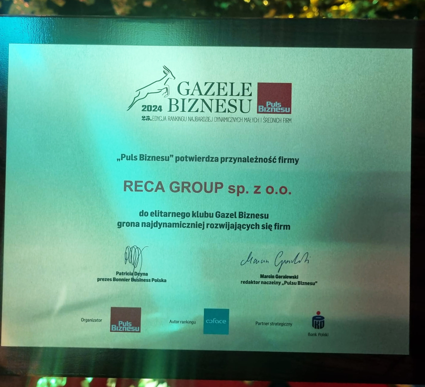 „Business Gazelle 2024“ für RECA GROUP!